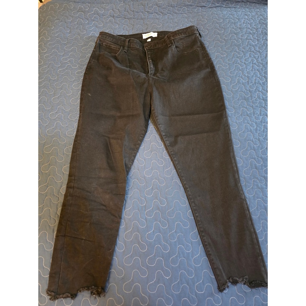 Abercrombie & Fitch Curve Love High Rise Super Skinny Ankle Jeans Black 33/16R